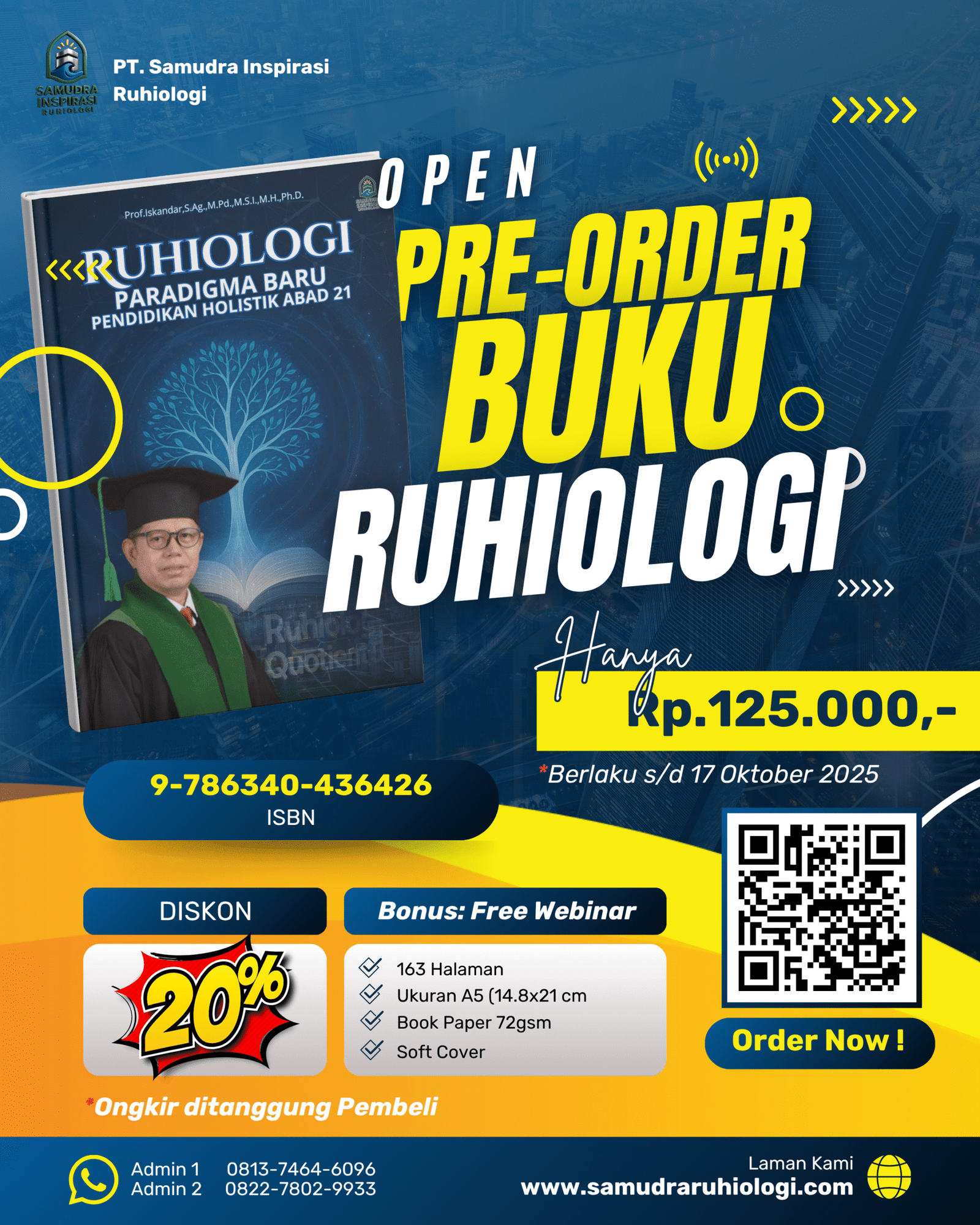 OPEN PRE-ORDER BUKU RUHIOLOGI PARADIGMA BARU PENDIDIKAN HOLISTIK ABAD 21